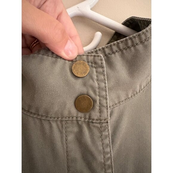 AnnTaylor LOFT Green Military Style Shacket  Jacket Size Medium Fall Lightweight - Picture 8 of 12